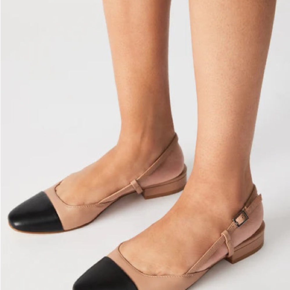 Steve Madden Leather Belinda Slingback Flats - Size 7